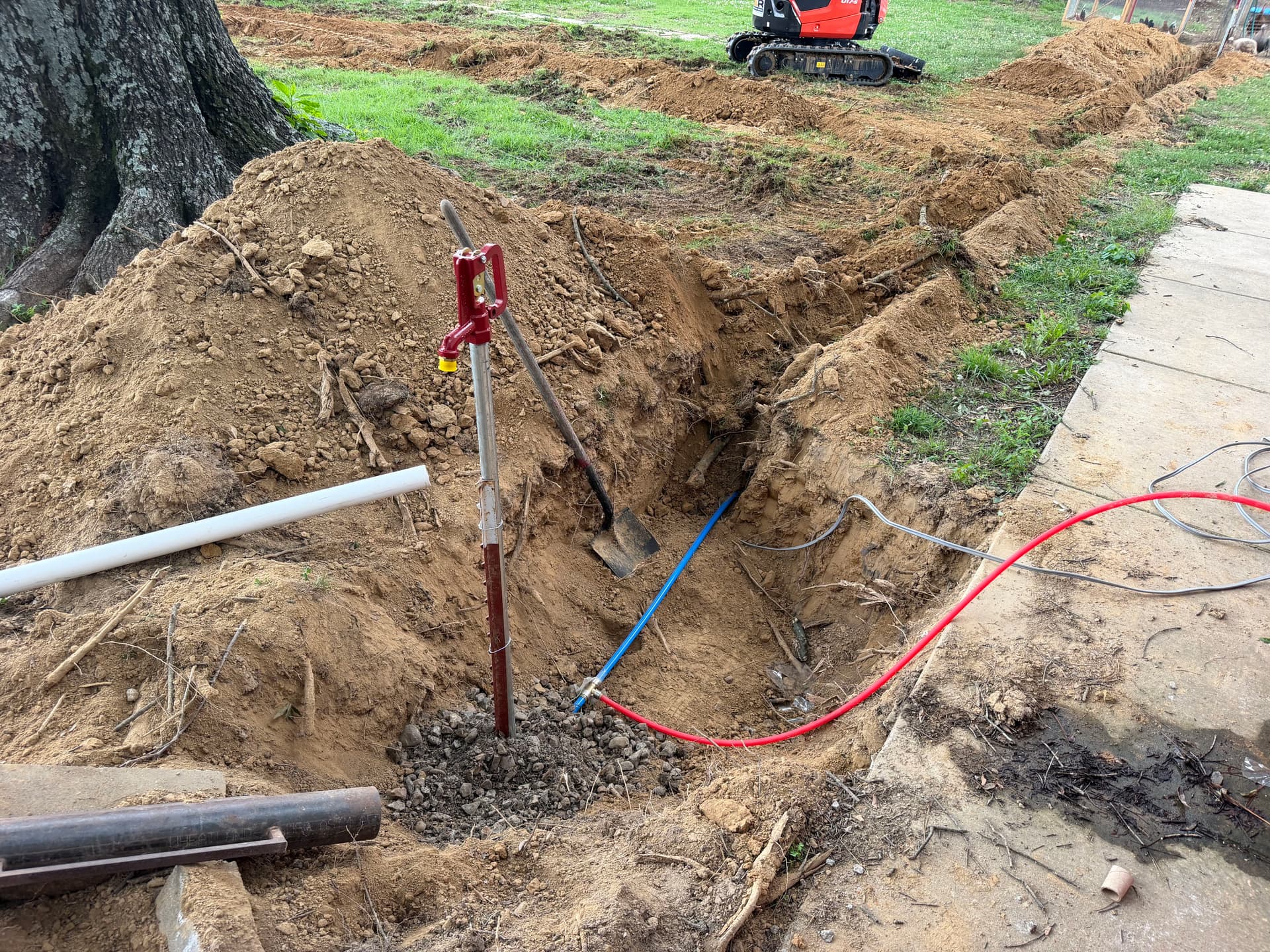 Gallery photos for 60-Foot Water Line and Dual Yard Hydrant Install in Trenton: Image #2